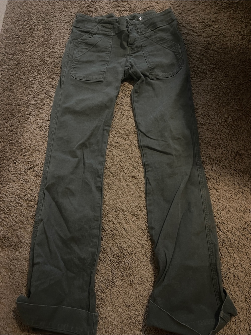 Citizens Of Humanity Olive Green flare jeans
